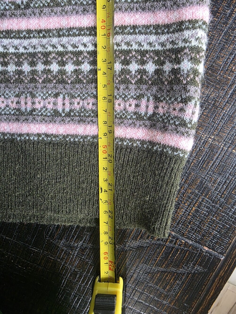 Rita Ora Fair Isle Green Pink Sweater Vest Primark Sz XL - Picture 5 of 12